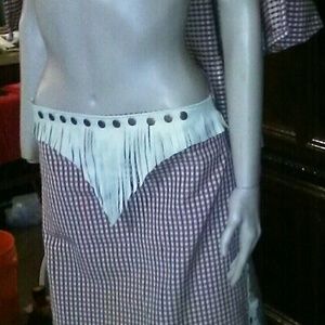 Original Wisecat Western wear cape & skirt fringed