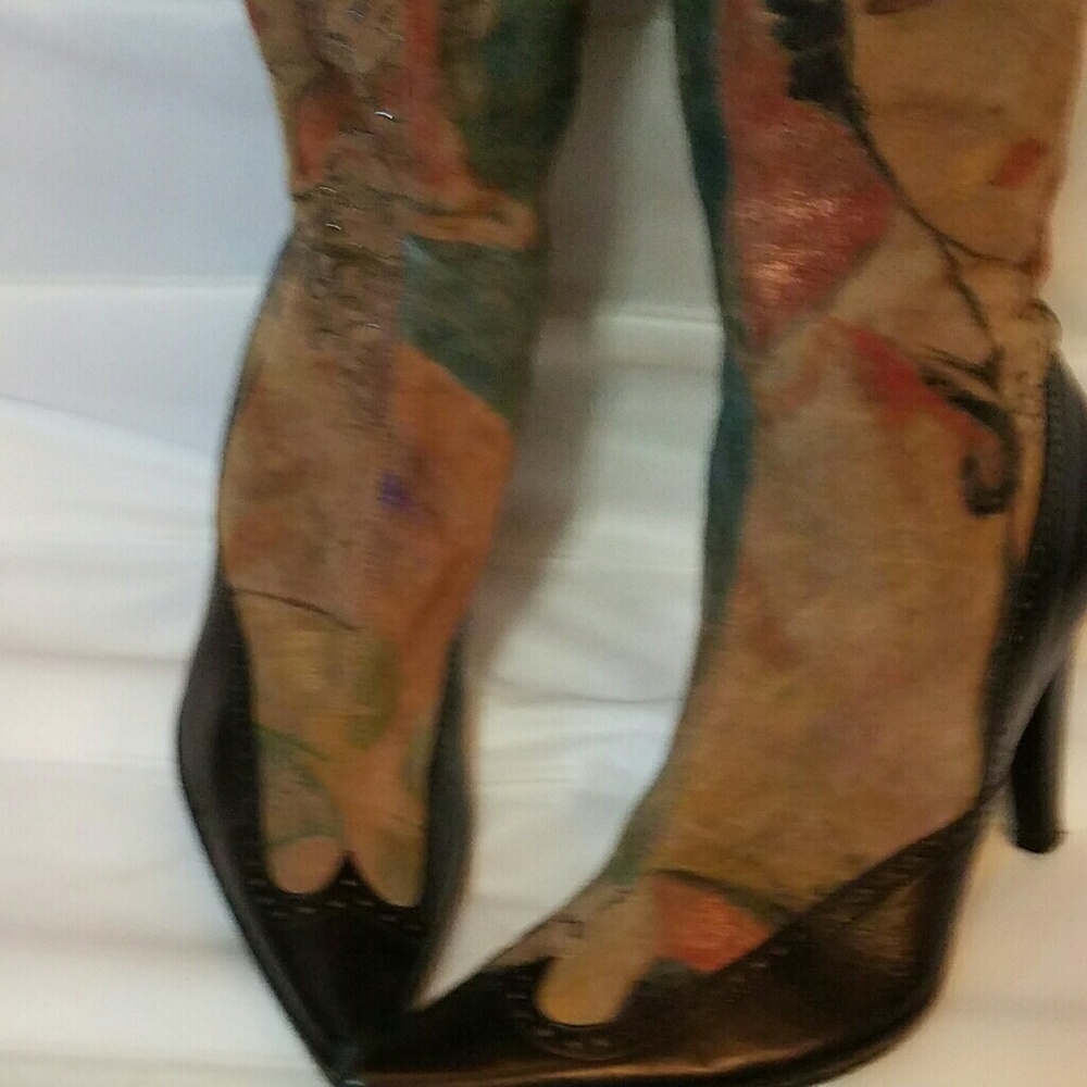 Thigh  high artisc boots