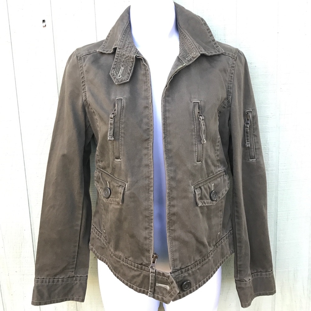 Y2K J.Crew utility military green jacket Madewell