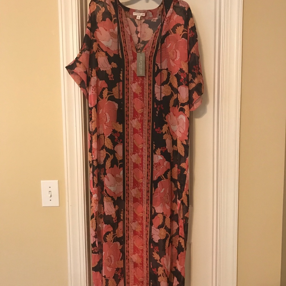 Long caftan floral dress