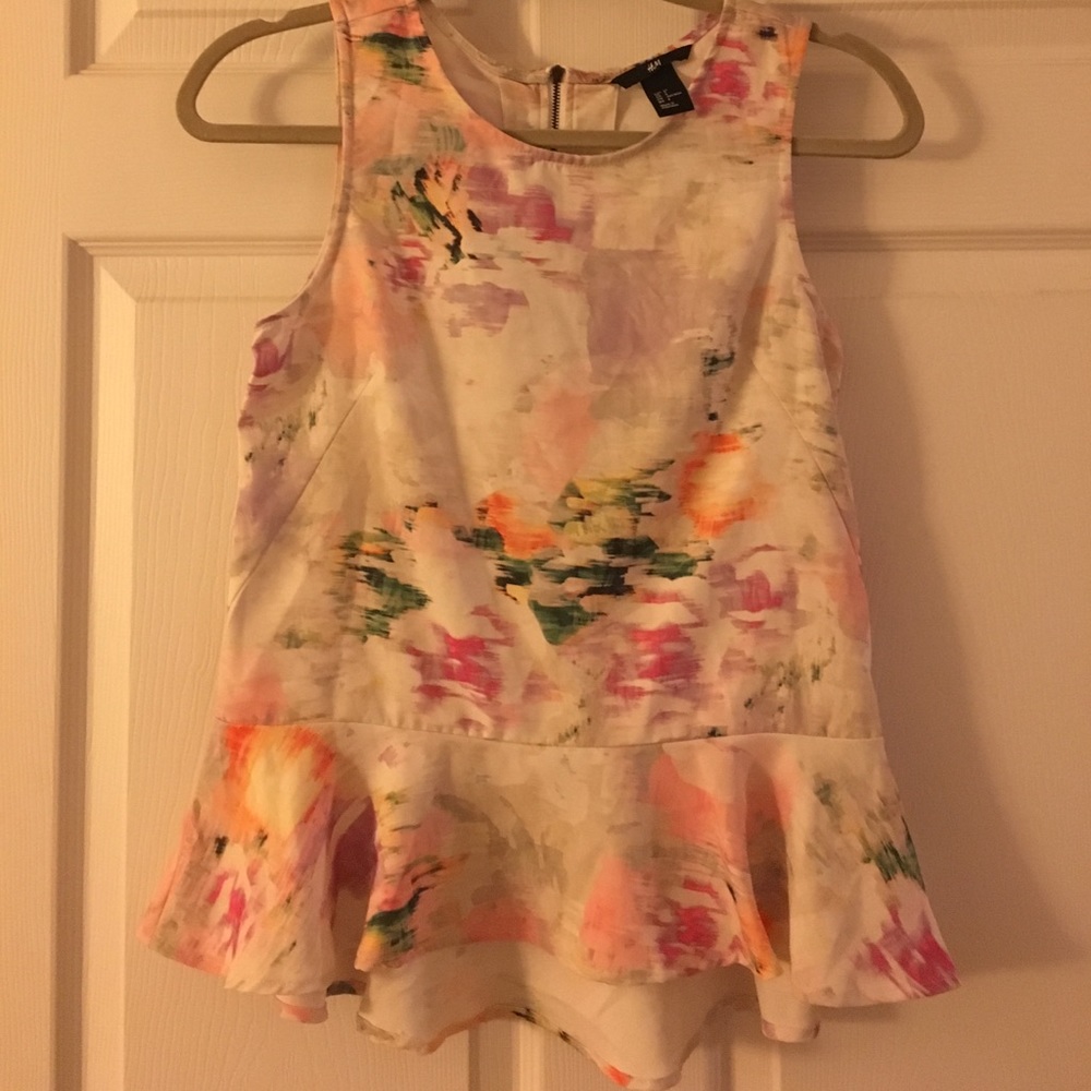 H&m floral peplum top