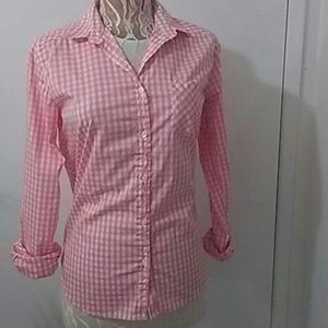 Bershka pink button down shirt new