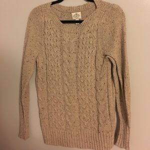 Beige cable knit sweater