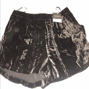 Topshop velvet shorts