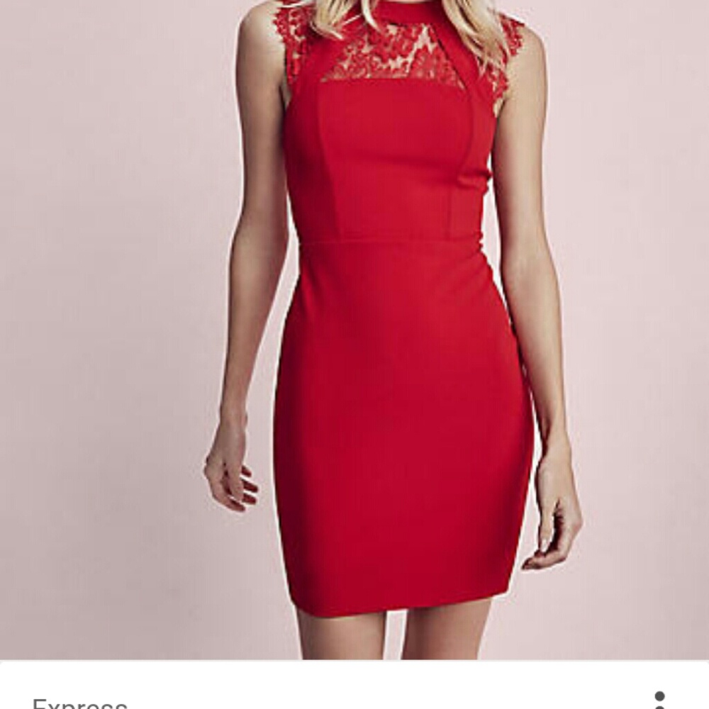 Red lace express dress