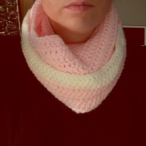 Hand crocheted infinity scarf