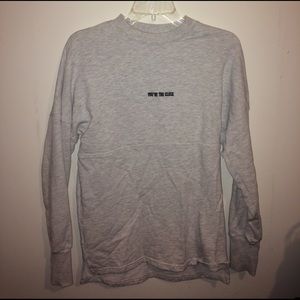 "You're too close" H&M grey sweatshirt, worn once