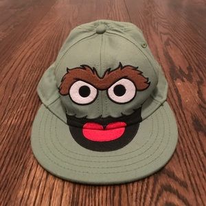 Oscar the grouch flat brim hat