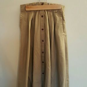 Vintage Taupe Midi Skirt