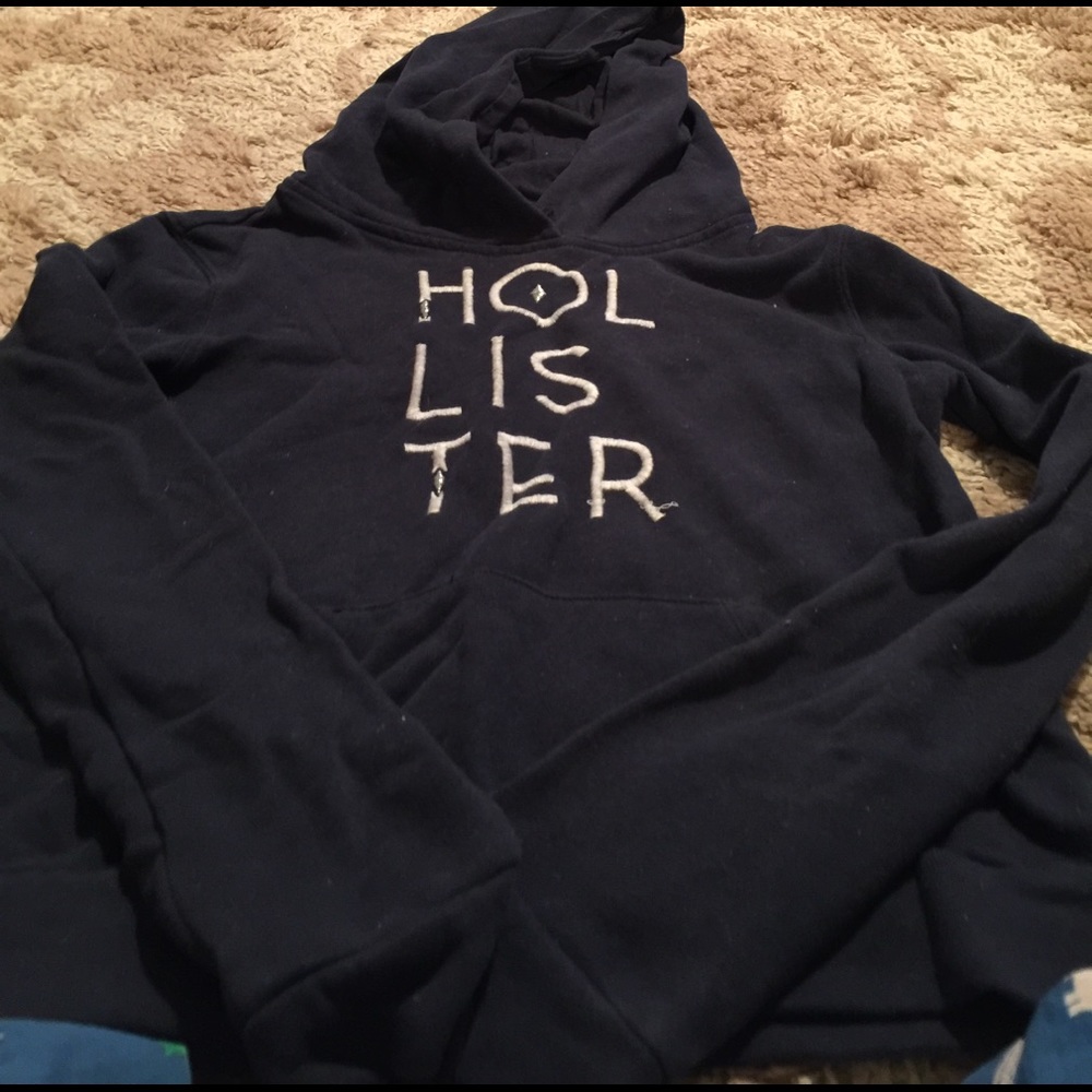 Navy blue Hollister hoodie