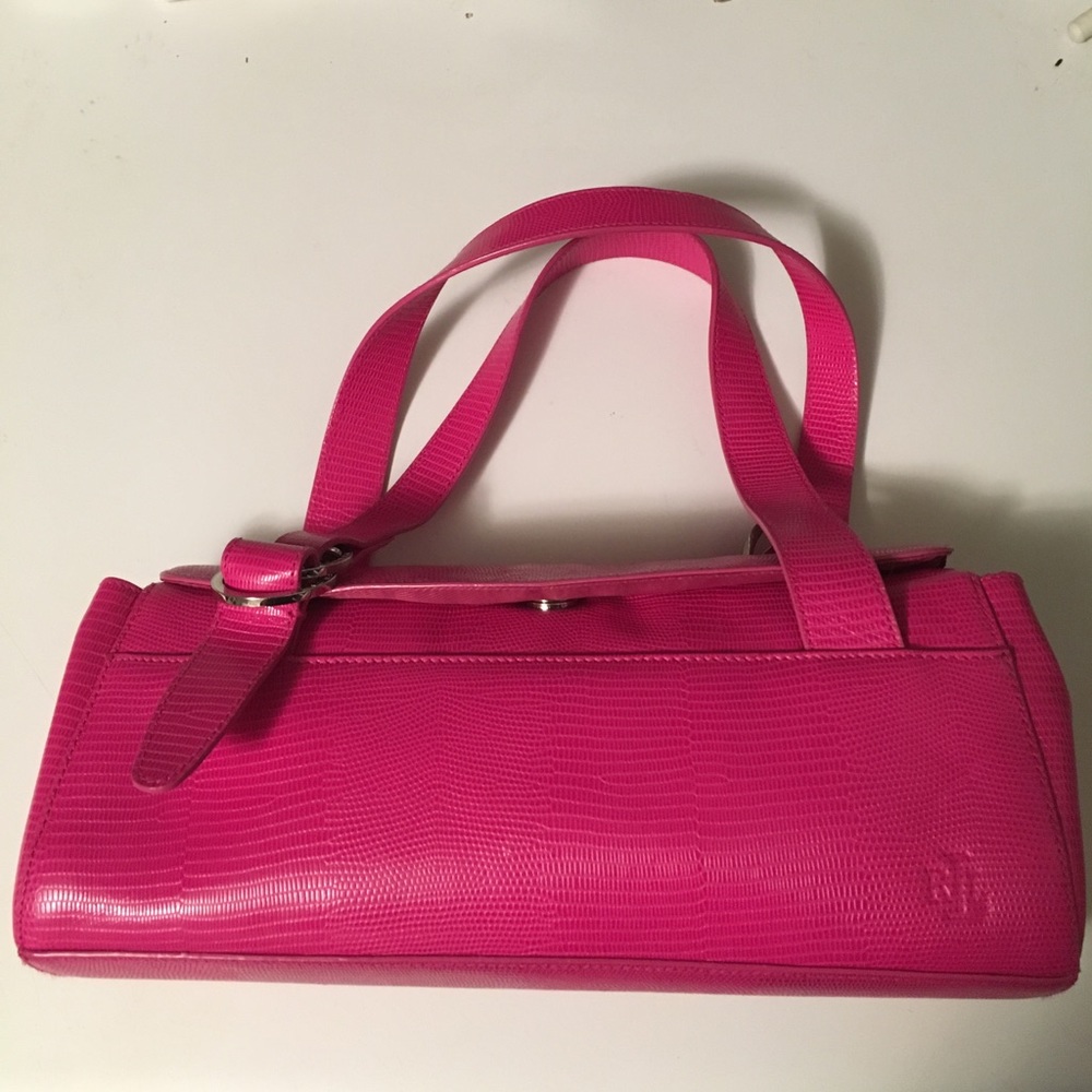 Bright Pink Textured Vegan Leather Purse NWOT