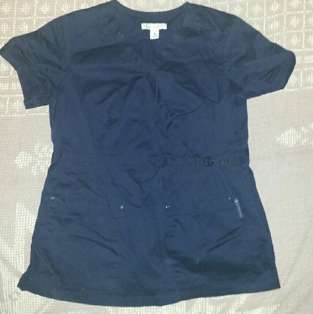 Like new Navy Blue Koi Scrub Top
