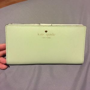 Kate Spade mint mojito snap wallet