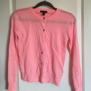 J-Crew coral cardigan