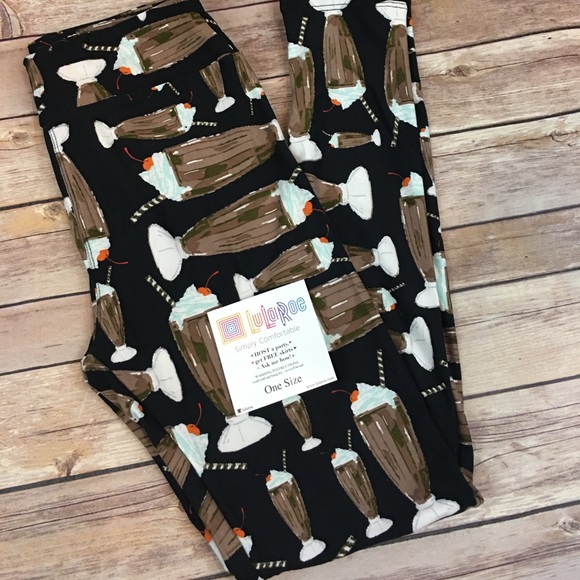 LuLaRoe Pants - LuLaRoe NWT One Size Milkshake Print Leggings