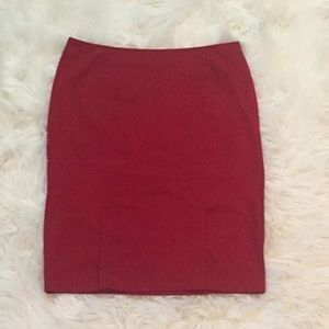 Red pencil skirt