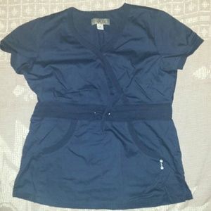 Like new navy blue Koi scrub top