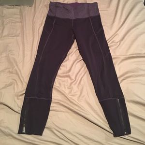 Plum Lululemon crop pants