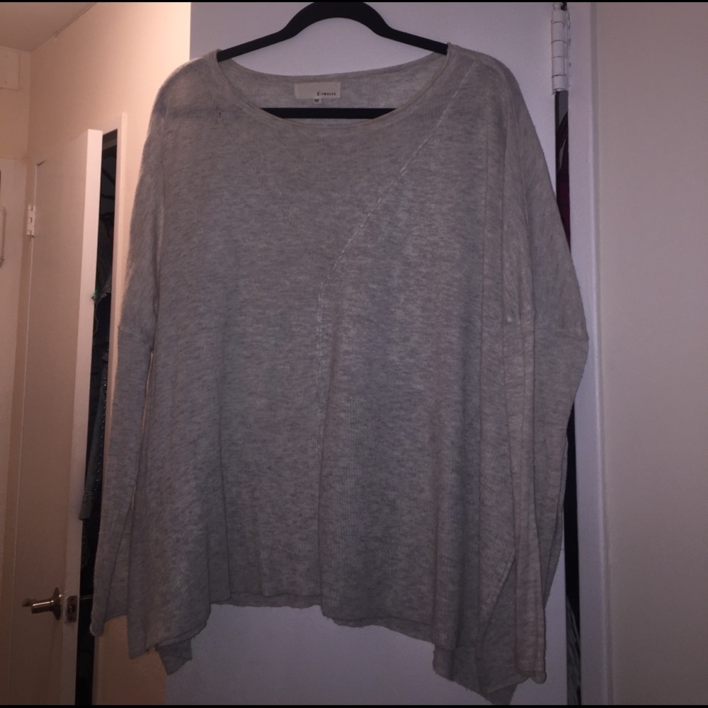 Grey long sleeve sweater
