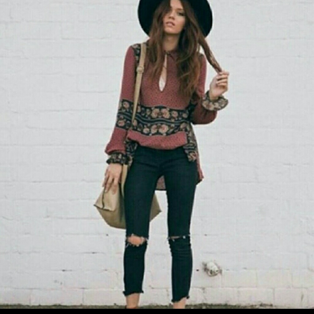 NWT Free people black jean Capri pants