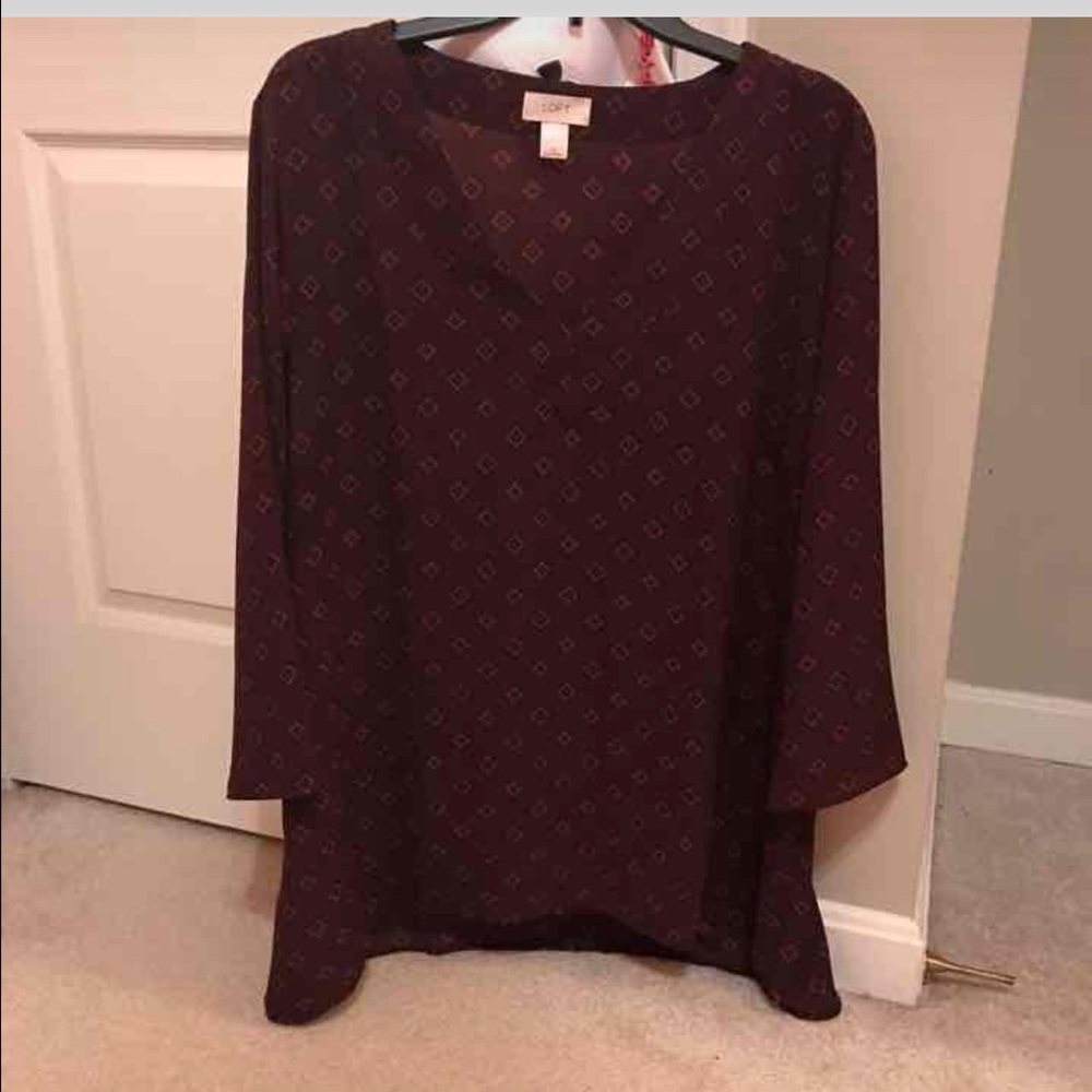 Loft Burgundy Blouse- OBO