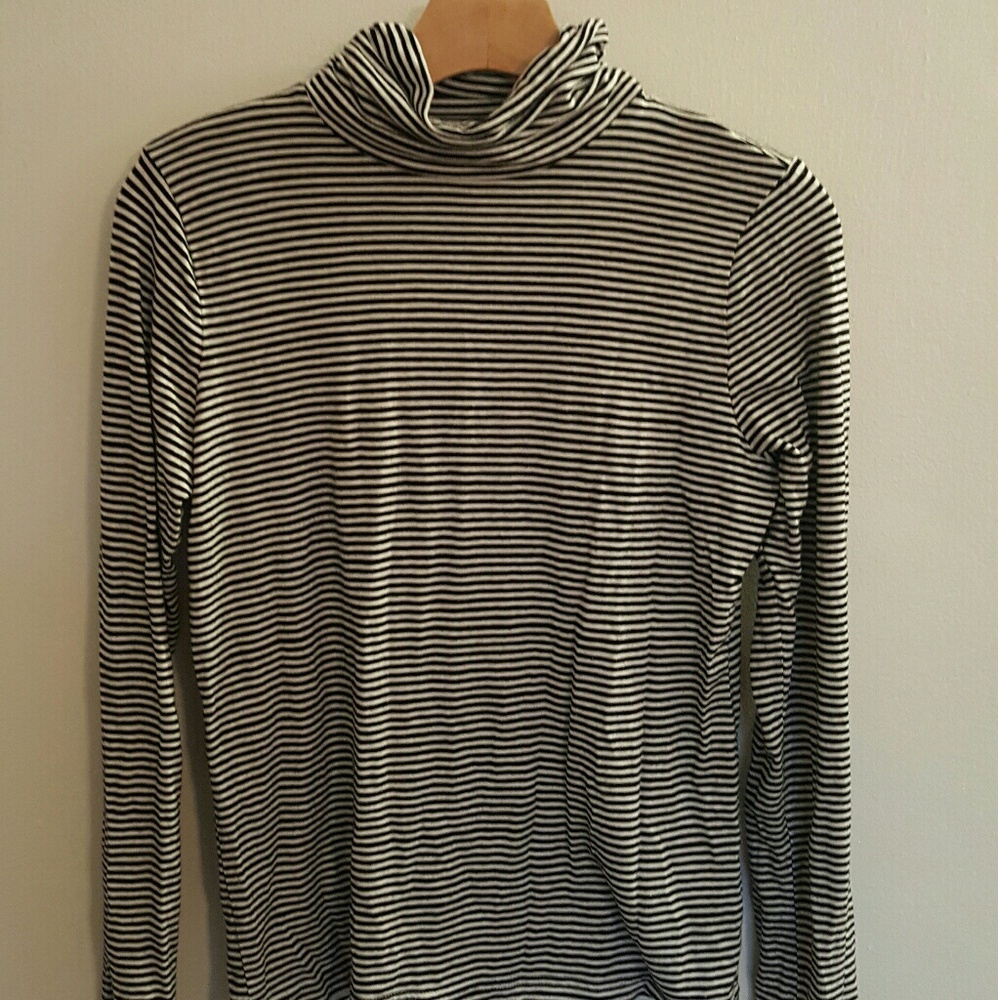 Joseph A Striped Turtle Neck