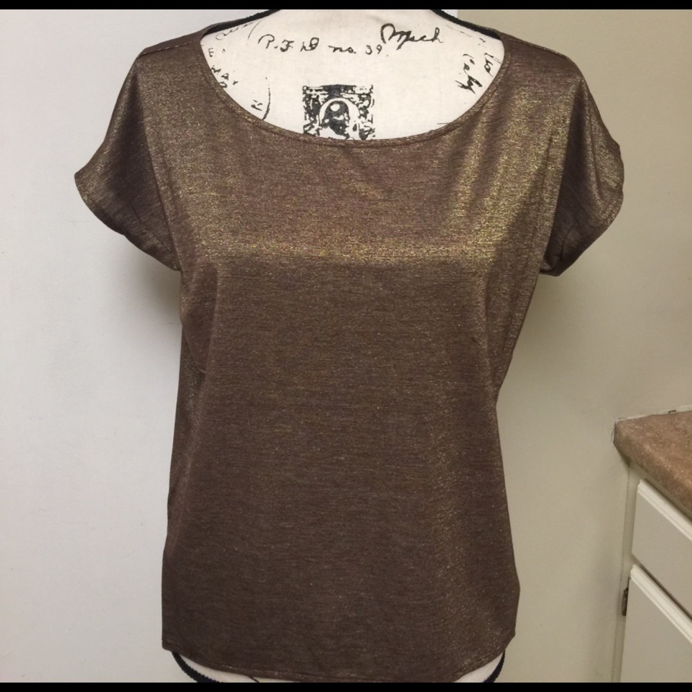 BCB Generation Gold Hi Lo Shirt Sz Small NWT