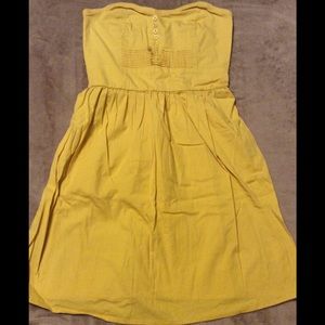BeBop Yellow Strapless Sundress