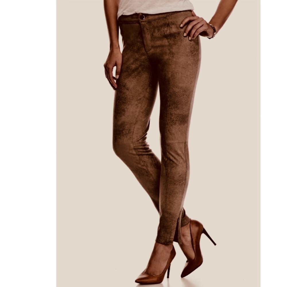 Chocolate/Espresso Suede Look Legging Pant