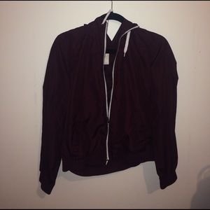 Maroon windbreaker
