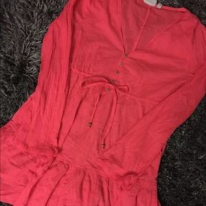 Athleta Coral Swim Coverup