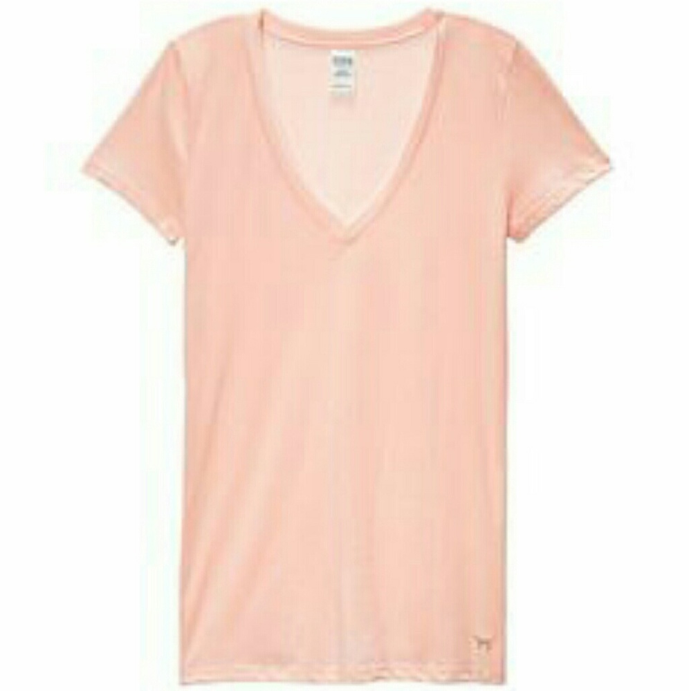 VS Pink Essential V-Neck Tee