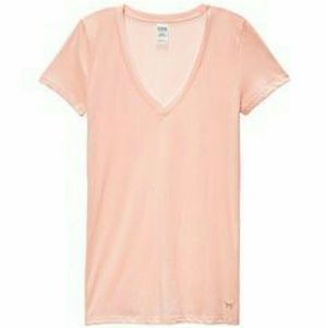 VS Pink Essential V-Neck Tee