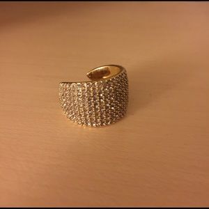 Marc Jacobs chunky gold ring with diamonds