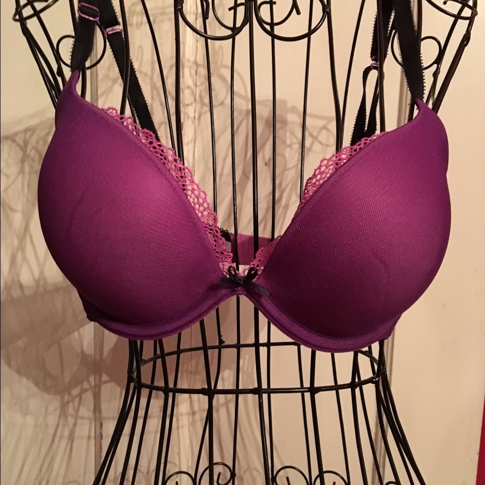 New Purple and Black Bra