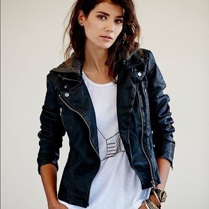 Free People Vegan Leather Jacket