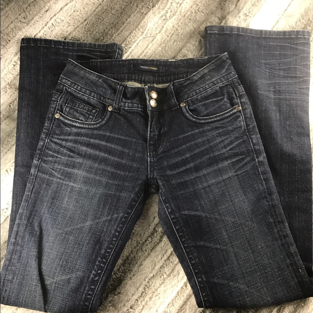 Vigoss dark denim straight leg jeans