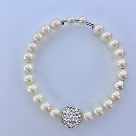Polymer crystal and Pearl bracelet - Picture 2 of 2