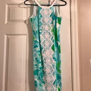 Lilly Pulitzer "Pearl Lace Detail Shift Dress"