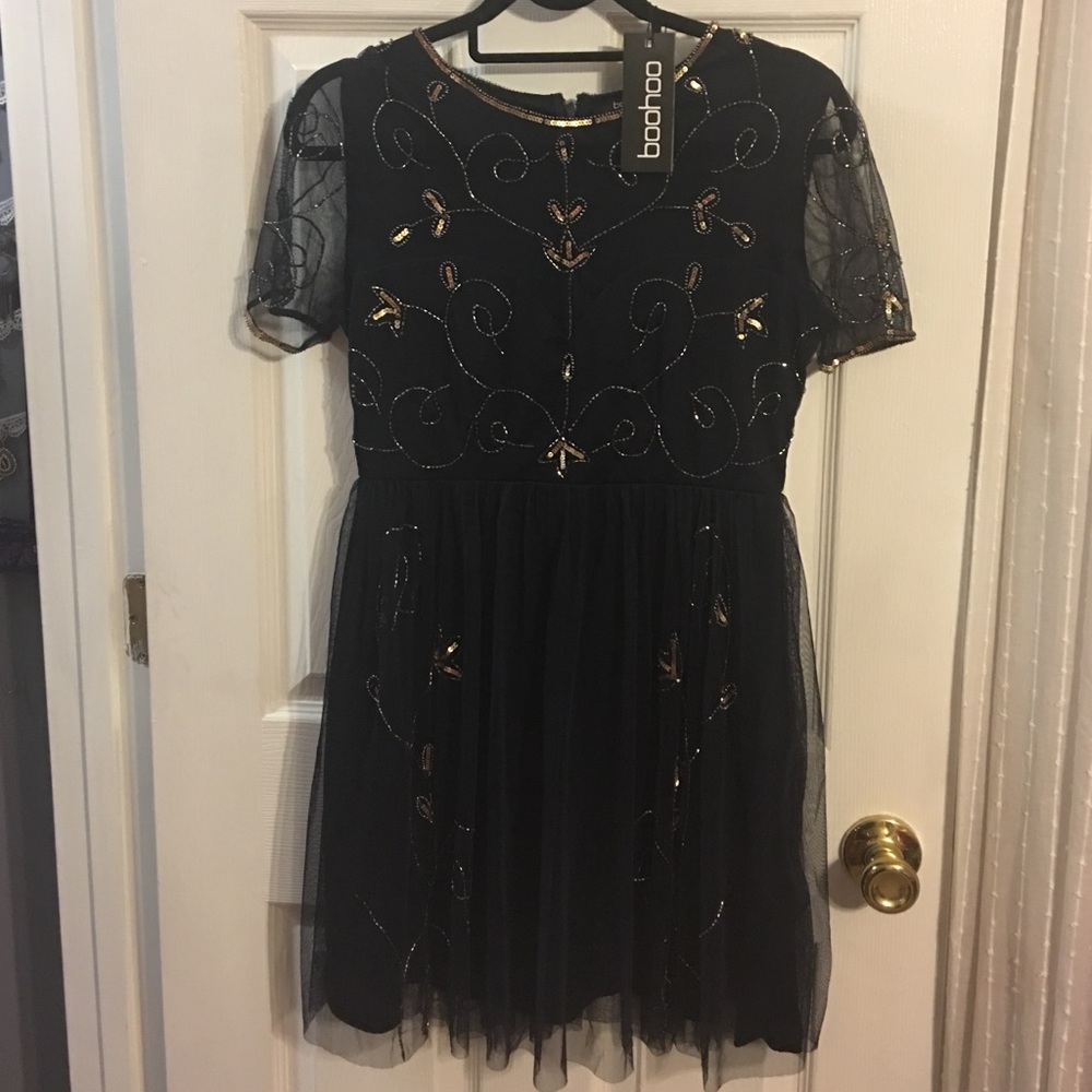 NWT navy boohoo dress size 6