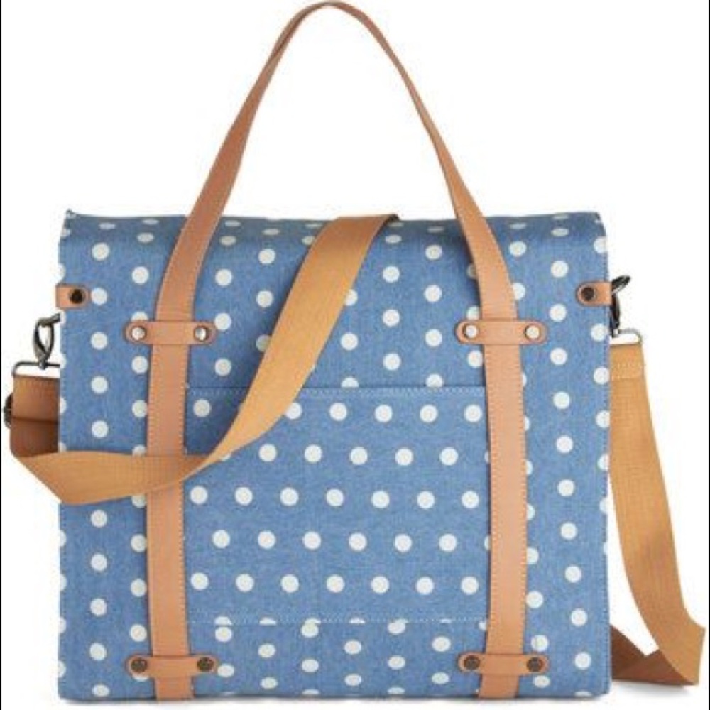 Camp director tote in polka dot