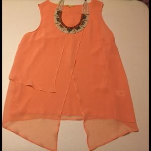 Beautiful Gianni Bini sherbert sleeveless blouse