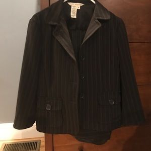 Max Studio brown pinstripes pant suit