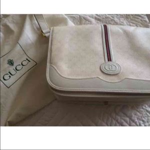 White Vintage Authentic Gucci Crossbody