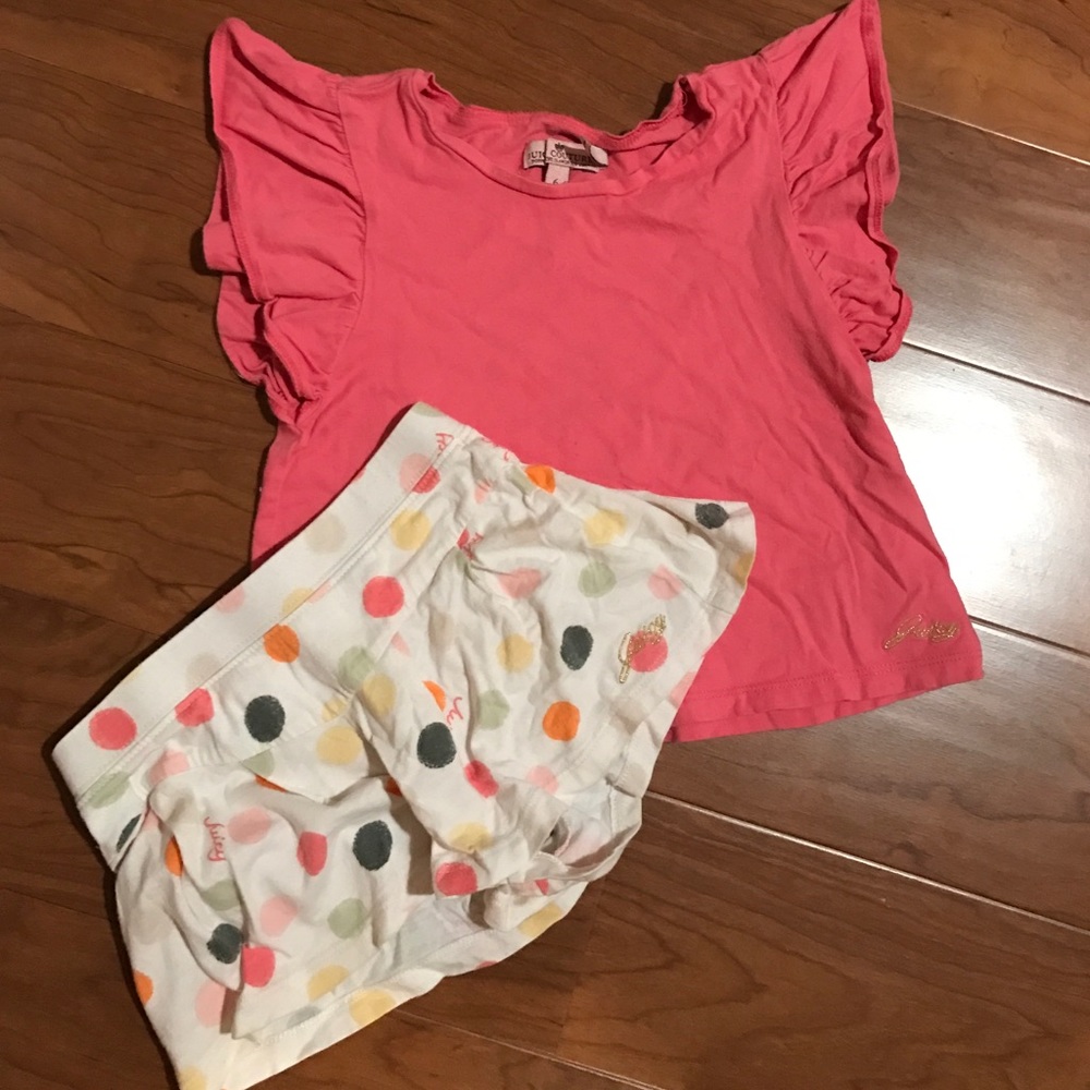 Juicy Couture girl summer set size 6