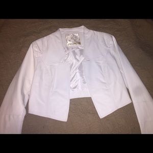 White Faux Leather Jacket
