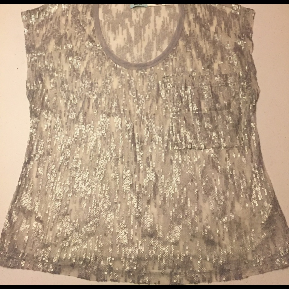 Sheer sequin top