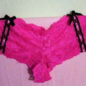 Hot Pink Lace Boy Shorts