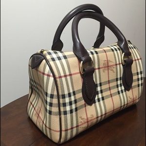 ORIGINAL BURBERRY SMALL HAYMARKET BOWLING BAG