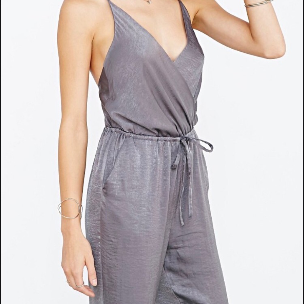 Silky one piece pants romper